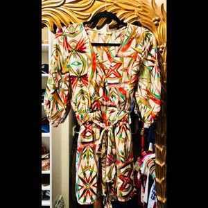 Gianni Bonnie silk romper